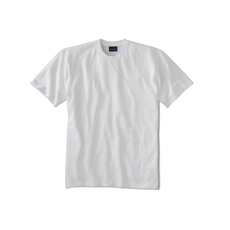 Weiß Weißes T-Shirt auf neutralem Hintergrund
