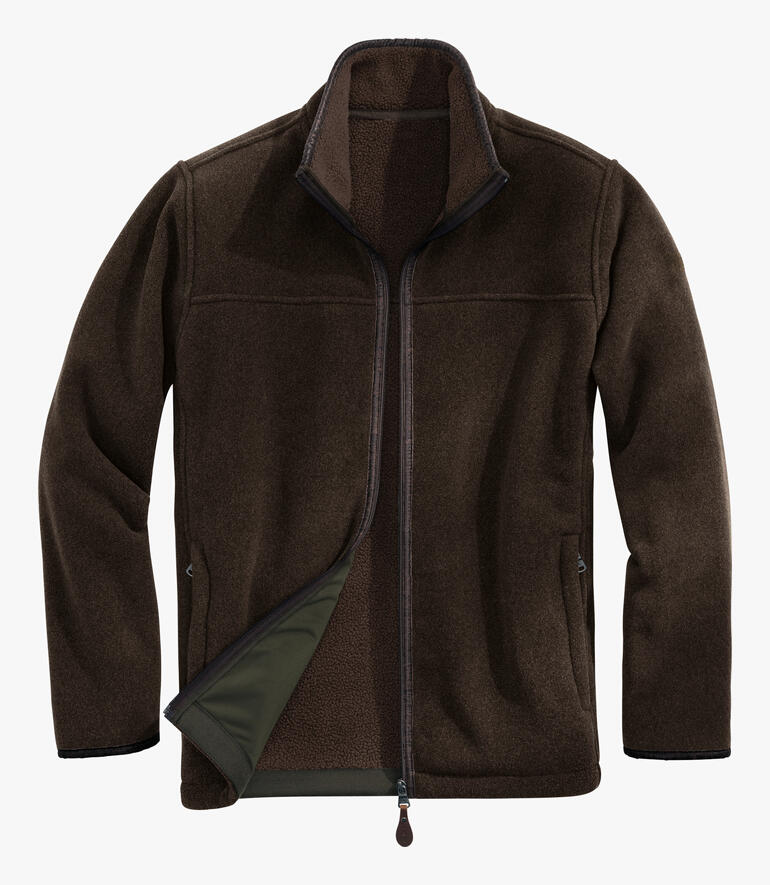Offene Polartec Fleece-Jacke mit gefüttertem Innenfutter