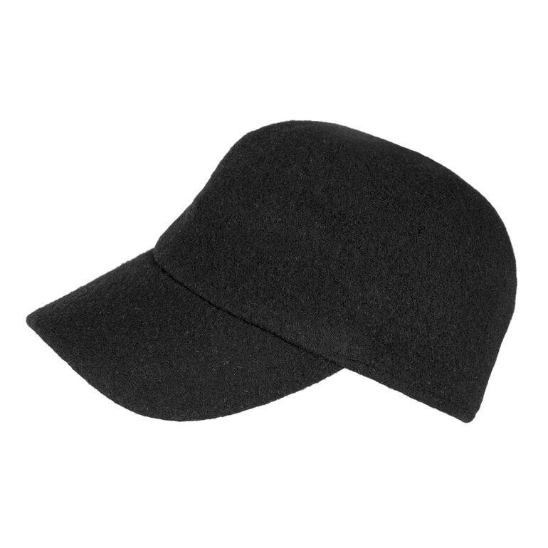 Damen, Schwarz Schwarze Roeckl Walk-Kappe liegt auf einem Tisch.