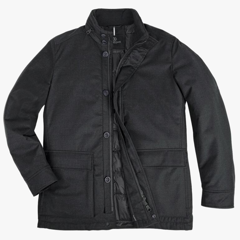 Schneiders Storm-System®-Jacke offen auf weißem Hintergrund.