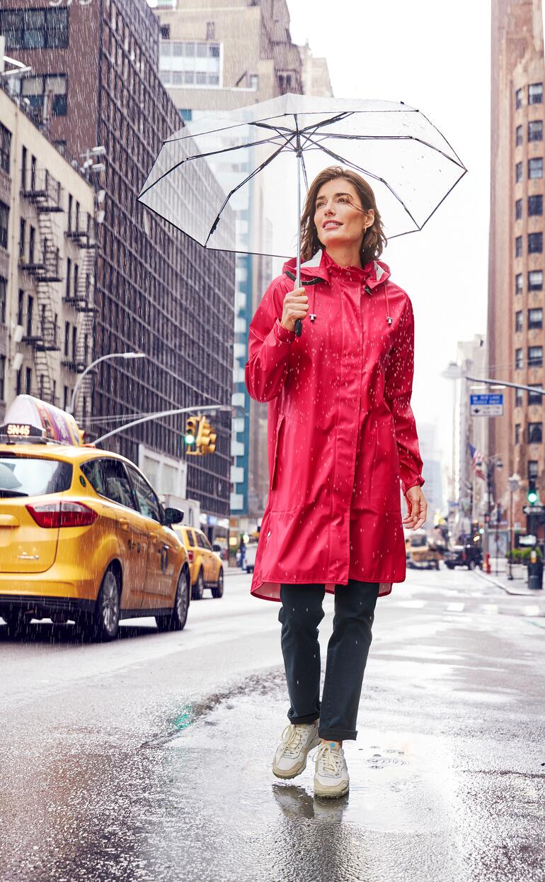 Raincoat Lack Mantel Rot Raincoat Roter Lack Regenmantel Roter