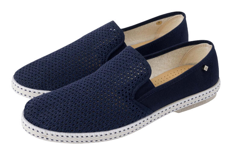 Marinefarbener Sommer-Slipper aus Netzmaterial, Größe 41