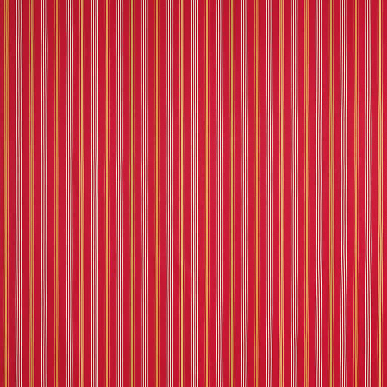 Zweifarbiger feiner Stoff mit vertikalen Streifen in rot und beige.