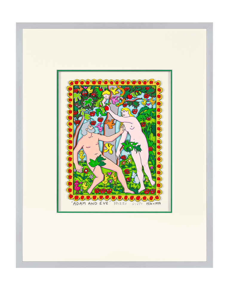 Illustration von Adam und Eva im Garten Eden