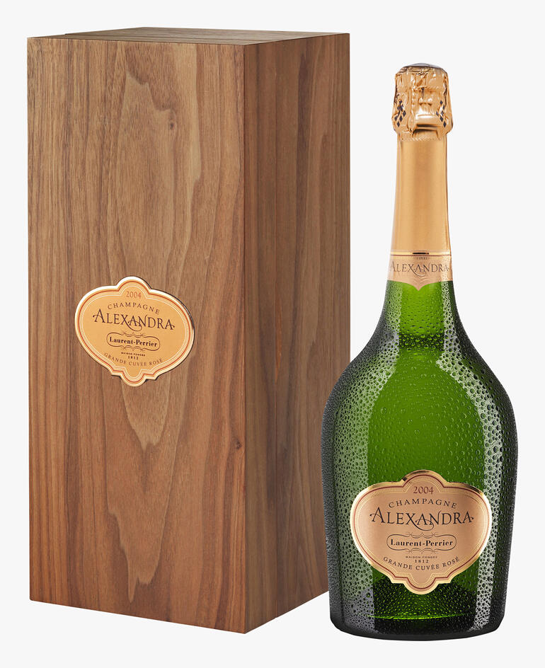 Grande Cuvée Alexandra Rosé 2004 in dekorativer Flasche mit Holz-Box