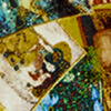 Goldy Klimt Samt,  Goldfarben/gemustert
